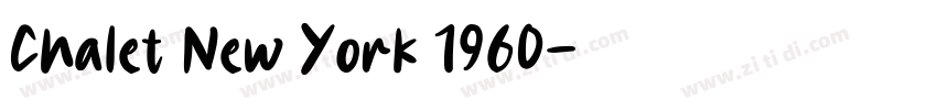 Chalet New York 1960字体转换